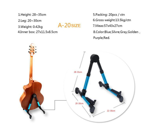 Supporto per Chitarra Pieghevole Regolabile Resistente Direttamente dalla Fabbrica, Portatile per Basso e Altri Accessori per Chitarra - Product Image 4