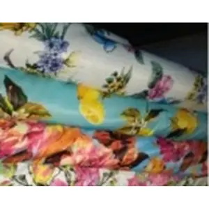 170gsm 57"/58" Satin Print T/C Spandex Woven Fabric For Dress