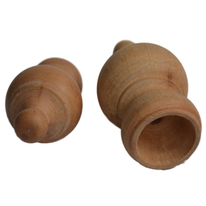 Wood Endcap <strong>Finials</strong> for <strong>Curtain</strong> Poles 19MM 28MM 35MM Wooden <strong>Curtain</strong> Rod Accessories Head <strong>Finials</strong> - Product Image 4