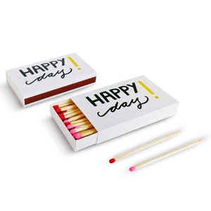 Happy <span class=keywords><strong>match</strong></span> <span class=keywords><strong>box</strong></span> scatola di sicurezza personalizzata in legno fiammiferi per candele - Product Image 3