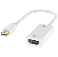 Magelei chapados en oro de Mini DisplayPort a HDMI 4K Cable adaptador Mini DP a HDMI convertidor Compatible para MacBook Pro MacBook Air