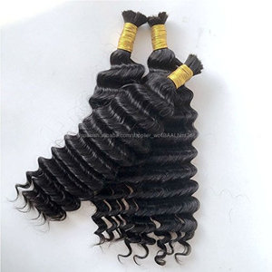 <span class=keywords><strong>l</strong></span> sin brasileño de la trama de la onda profunda cabello humano trenzado a granel Remy trenzas de cabello humano puede - Product Image 3