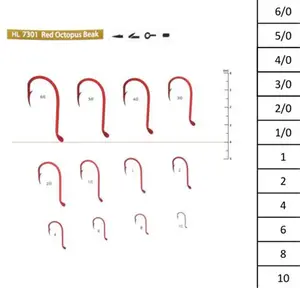 उच्च कार्बन स्टील मक्खी मछली पकड़ने बांधने ऑक्टोपस हुक