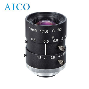 2/3 인치 이미지 형식 F1.6 수동 아이리스 5mp 16mm c 마운트 머신 비전 cctv 렌즈 5 메가 픽셀 - Product Image 1