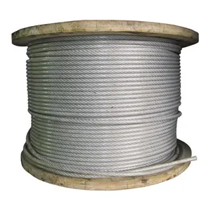 galvanized steel wire rope 6X7 used for oilfield, construction, maritime, petrochemical , wire rope sling