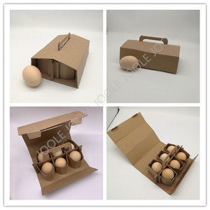 Caja de Embalaje para Huevos Personalizada, Paquetes de 6/10/12, Papel Kraft Grueso, Impresión Negra, Ventaja UV, Especificaciones de Lámina, Material de Papel con Relieve - Product Image 4