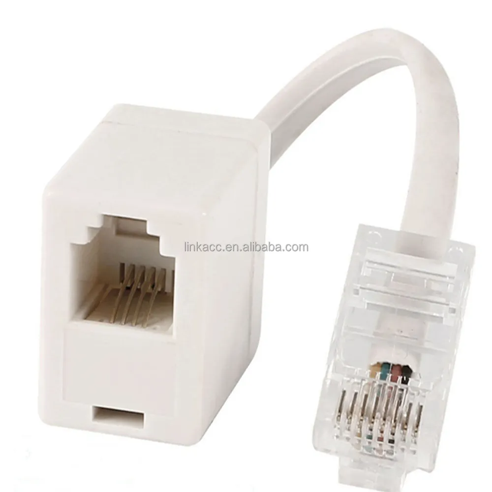 ACCET018 Ethernet RJ45 8P8C Male TO RJ11 6P4C Female F/M Adapter Converter Cable