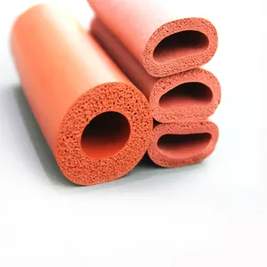 Heat resistant silicone foam pipe insulation durable sponge rubber tubing