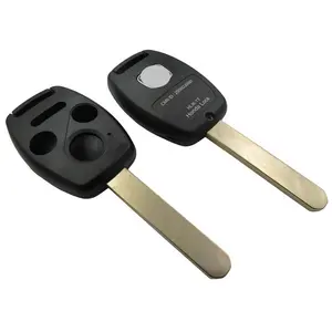 Llave de coche Universal en blanco, 3 + 1 botón, carcasa de llave remota sin chip, para Hoda Odyssey
