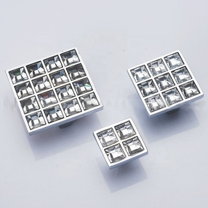 Einfacher Moderner Küchenschrank-Türgriff Schubladenserie Diamant-Acrylglas-Knopf für Esszimmer und Kleiderschrank - Product Image 5