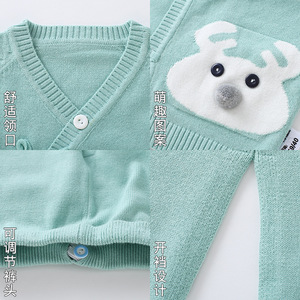 Cardigan en <span class=keywords><strong>crochet</strong></span> pour nouveau-né, ensemble de vêtements et pantalons, pull de bébé, automne