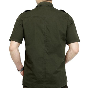 Camisa de Trabajo de Manga Corta, Duradera, Transpirable, Antiarrugas, Antibolitas, Corte Ajustado, Informal, de Algodón y Poliéster para Hombre - Product Image 5
