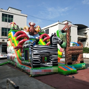Salida de fábrica Animal Park tema barreras inflables las tobogán <span class=keywords><strong>Castillo</strong></span> para venta - Product Image 1