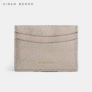 Porta carte di design in pelle italiana Hiram Beron <span class=keywords><strong>portafoglio</strong></span> slim premium da donna di colore rosa - Product Image 2