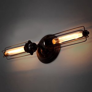 Applique murale moderne industriel à 2 têtes et Double bras, éclairage rétro, <span class=keywords><strong>Punk</strong></span>, vapeur, Vintage, Edison - Product Image 2