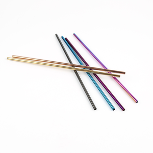 Hot!!! Stainless Steel rainbow Colored Metal <strong>Straws</strong> <strong>for</strong> <strong>Drinking</strong> - Product Image 3