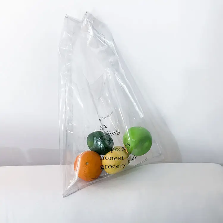 Clear Vinyl Plastic Bag Tote PVC Medium女性Shopper Shoulder Transparentショッピングバッグ