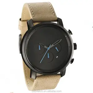 Top fashion minimalistische ontwerp gents horloge chronograaf horloge met datum venster Japan movt 3ATM mannelijke horloge