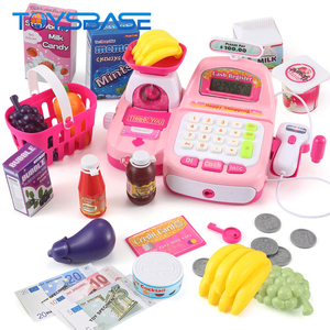 En plastique Semblant Jouer Supermarché Jeu Enfants Jouet Caisse Enregistreuse Ensemble