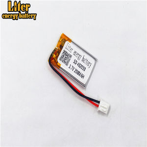 Stecker 2,0-2 P 402030 200 mah <span class=keywords><strong>3</strong></span>,7 v Wiederaufladbare lipo batterie solar li ionen polymer lithium-batterie mit PCM - Product Image 3