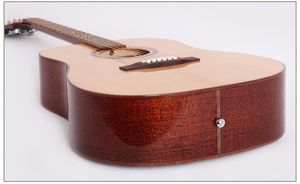 Guitares acoustiques Auditorium à 6 cordes en épicéa massif avec dos et éclisses en acajou – Vente en gros - Product Image 2