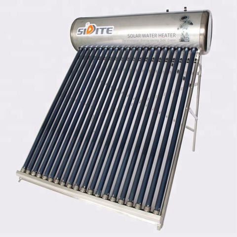 Electric Unpressurized Solar Water Heater Evacuated Tube Type for Household Hotel Use Direct-Plug Connection Energy Saving