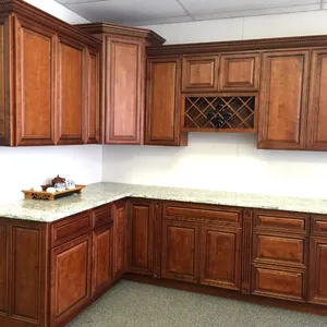 RTA-armario de cocina de madera maciza, panel elevado pintado, directo de fábrica