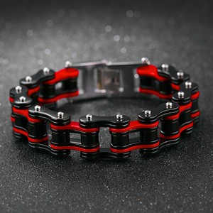 Marlary New Product Personalized Colorful 316L Stainless Steel Jewelry <strong>Bike</strong> Motorcycle <strong>Chain</strong> Mens <strong>Bracelet</strong> - Product Image 4