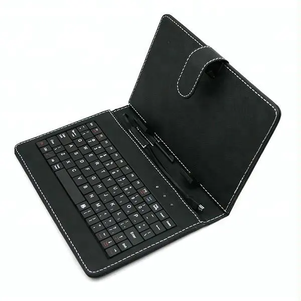 Casing Keyboard PU 7 Inci Asli Pabrik Casing Kulit PC Tablet Android dengan Penyangga USB/Mini USB/MicroOPNEW