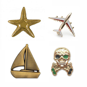 Các New Hot kim loại ve áo pins Bán Buôn Quần áo sang trọng trang trí Trâm tùy chỉnh Vàng xương sao biển 3D phim hoạt hình kim loại ve áo <span class=keywords><strong>Pin</strong></span> - Product Image 6