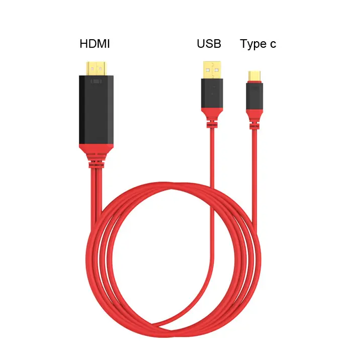 Kabel 4K USB Tipe C Ke Hdmi Kualitas Tinggi dengan Pengisian Daya