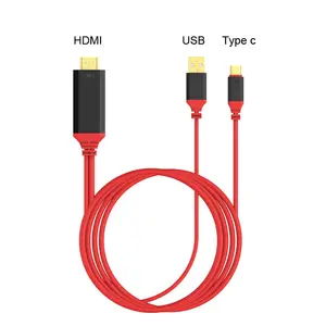 High quality 4K USB type c to hdmi cable with power charging