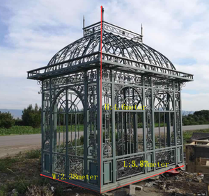 Gazebo de jardin en <span class=keywords><strong>fer</strong></span> <span class=keywords><strong>forgé</strong></span> antique <span class=keywords><strong>pas</strong></span> <span class=keywords><strong>cher</strong></span> avec toit en métal - Product Image 4