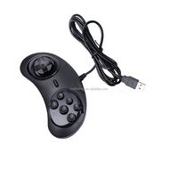 USB Gamepad Game Controller 6 Buttons SEGA USB Gaming Joystick Holder for PC MAC Mega Drive Gamepads