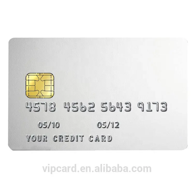 Kartu <span class=keywords><strong>Kredit</strong></span> Cetak Sutra Ukuran Kartu Chip Pvc dengan Stempel Emas