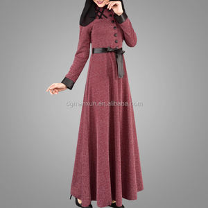 Abito Lungo Musulmano Dubai in Tessuto Morbido, Abbigliamento Islamico Turco Casual, Kaftan Arabo OEM all'Ingrosso - Product Image 2