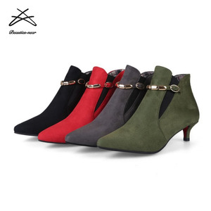 2018 son kadın topuklu bayan yüksek tıknaz topuk kadın kış kar botları - Product Image 1