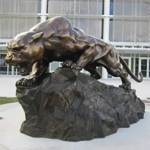 Astratta del Metallo animale cast Bronzo animale scultura a grandezza naturale bronzo <span class=keywords><strong>panther</strong></span> statua - Product Image 1