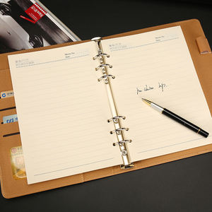 Подарочный набор для деловой молочной книги, мягкая кожаная обложка, блокнот с принтом логотипа, кожаная Молочная Книга - Product Image 4