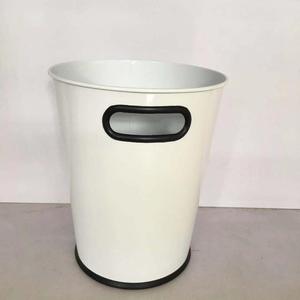 فريدة من نوعها بسيطة معدن أبيض علبة مهملات مجموعة سلة قمامة الغبار بن - Product Image 3