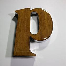 Chữ Cái Kênh Trước Đèn <span class=keywords><strong>LED</strong></span> Nhựa Epoxy Dạng Hạt Gỗ - Product Image 3