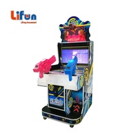 Machine de jeu de tir d'arcade à pièces pour enfants, parc d'attractions intérieur, 2 joueurs, machine de jeu vidéo de tir d'extraterrestres pour enfants