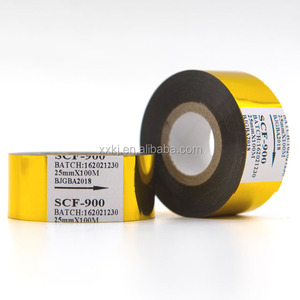 SCF-900 25Mm * 100M Fineray Nhãn Hiệu Dập Nóng <span class=keywords><strong>Ribbon</strong></span> Băng Nóng Lá Jumbo CuộN Hết Hạn Tem Lá - Product Image 1