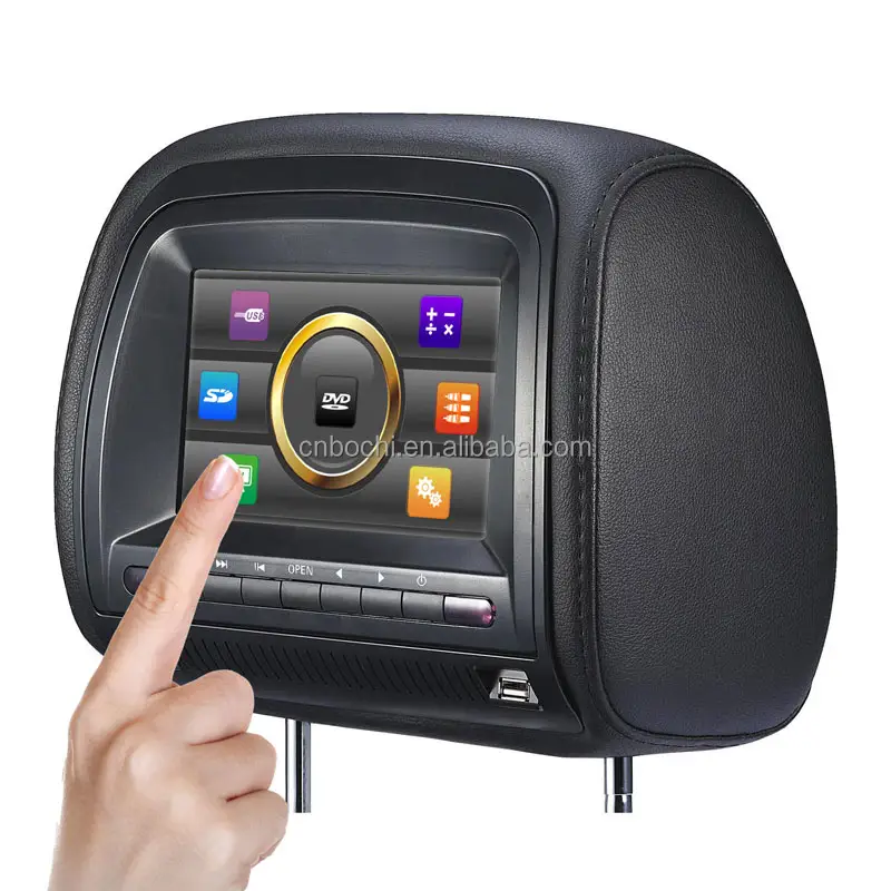 7-inch digital TFT LCD screen new panel Car headrest dvd player with Headphone Jack