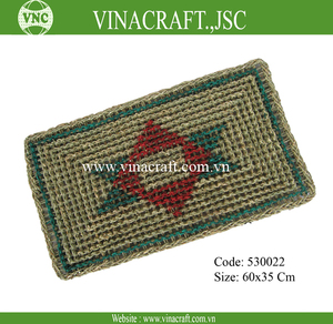 Vente en gros bon marché tapis en jonc de mer naturel et écologique tapis de porte doux fait à la main de style classique fabriqué au Viet Nam - Product Image 6