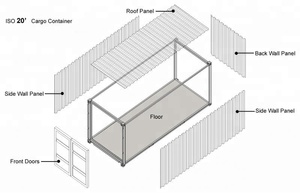 Hysun Pod Out Vận Chuyển Container Nhà Mở Rộng Container Nhà Sang Trọng 20FT Di Chuyển Container Nhà - Product Image 6