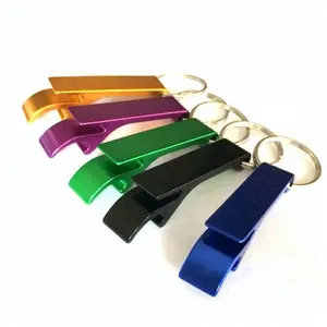 In alluminio anodizzato birra bottle opener keychain, portachiavi logo personalizzato