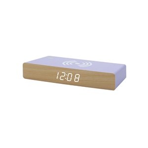 Đồng Hồ Báo Thức 2 Trong <span class=keywords><strong>1</strong></span> Evertop, Đồng Hồ Để Bàn Kỹ Thuật Số Bằng Gỗ Thông Minh Hiện Đại Sạc Không Dây Có Đèn Led - Product Image 6