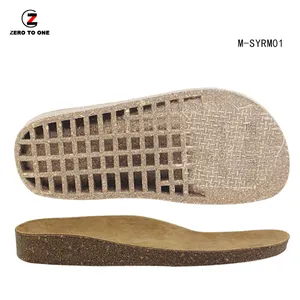 Zomer Schoenzool Natuurlijke Rubber Cork Naaldhout Materiaal Zool Voorraad Voor Sandalen Maken