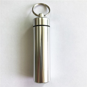 23*88mm Custom Aluminum Holder Case Pill Case Keychain Storage Container For Earplug And Small Gadgets